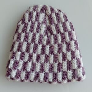 Wigwam Purple and White Knit Beanie